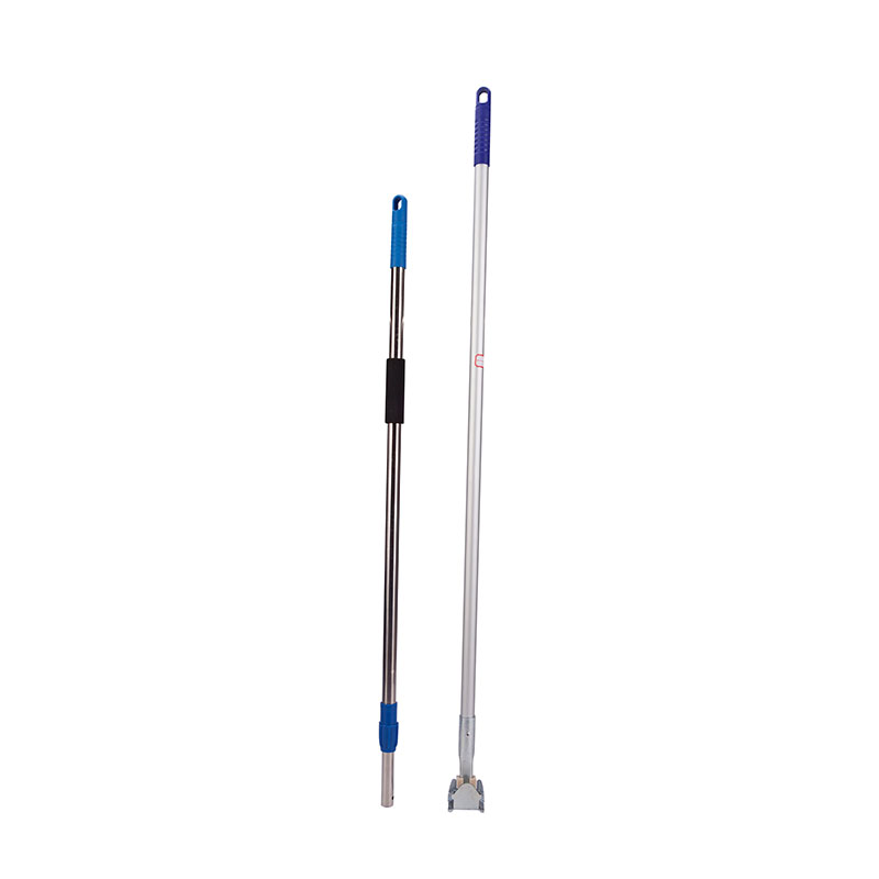 Aluminium handvat met metalen clip voor stofmop